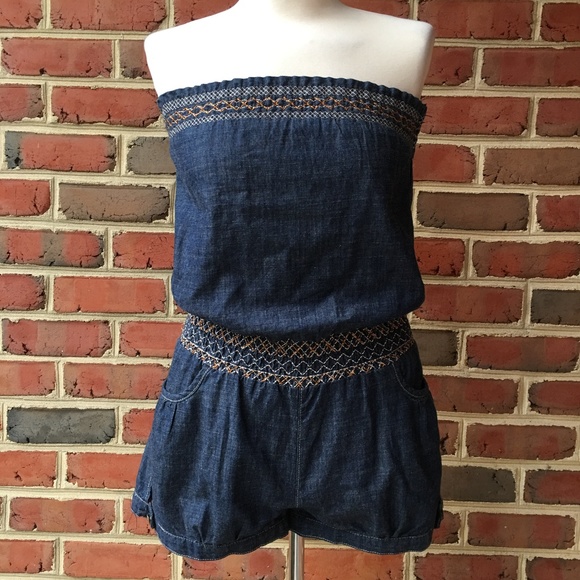 American Rag Pants - American Rag CIE Denim Strapless Romper Size XS